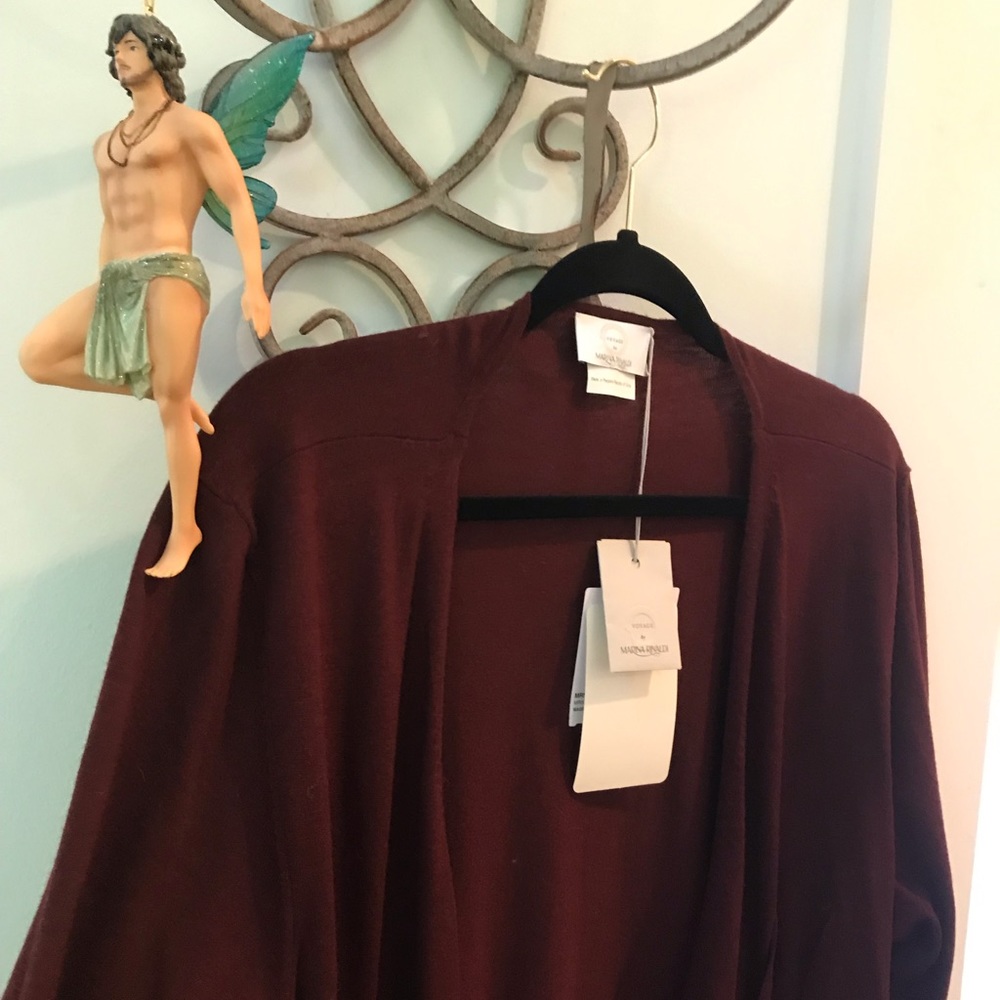 Marina Rinaldi Cardigan -Burghandy